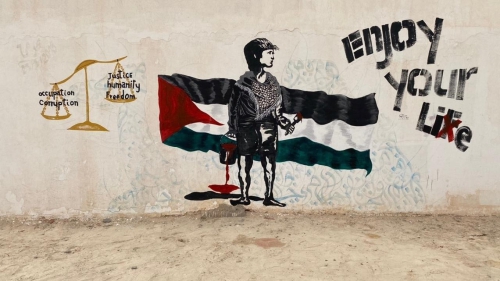 Wall as a weapon: Graffiti, Gaza and spray paint solidarity